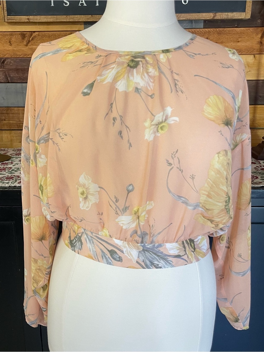 H&M Conscious Sheer Floral Blouse